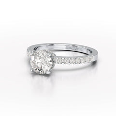 1.36 CT Round Cut Lab Grown Diamond Ring