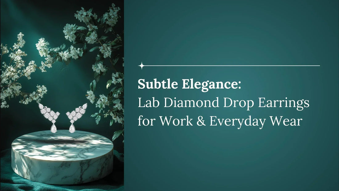 Lab Diamond Drop Earrings for Work & Everyday Wear