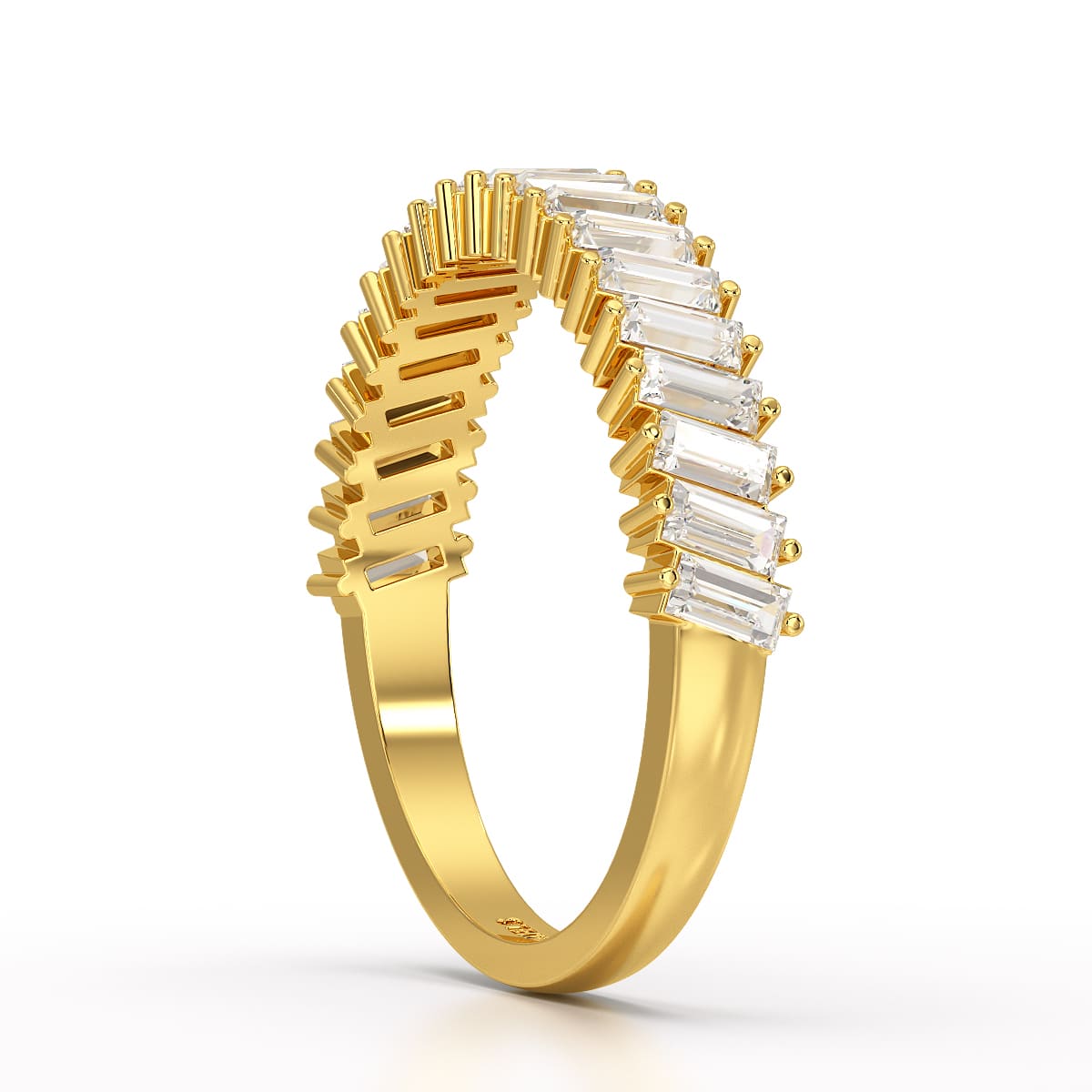 0.9 CT Classic Baguette Cut Lab Diamond Ring