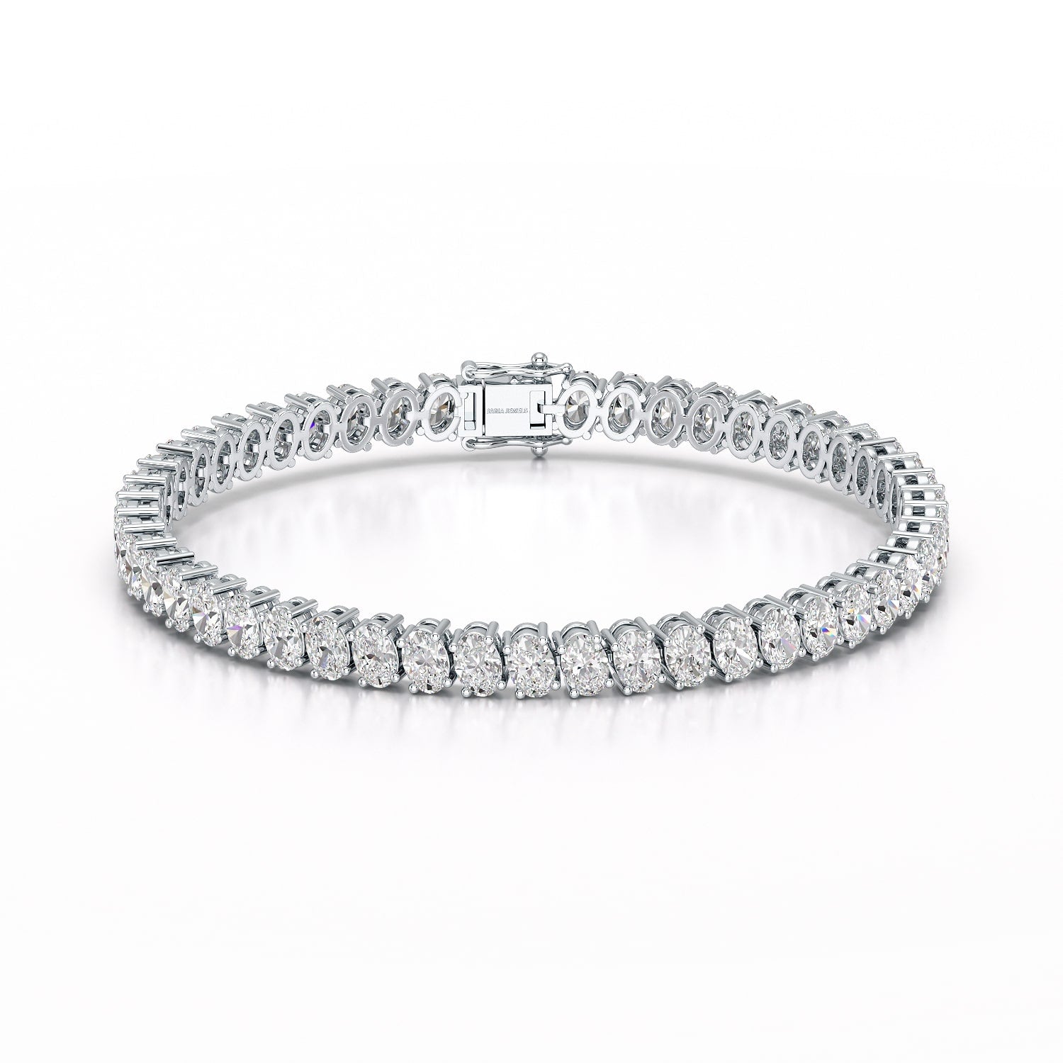 11.70 CT Oval Lab Grown Diamond Tennis Bracelet