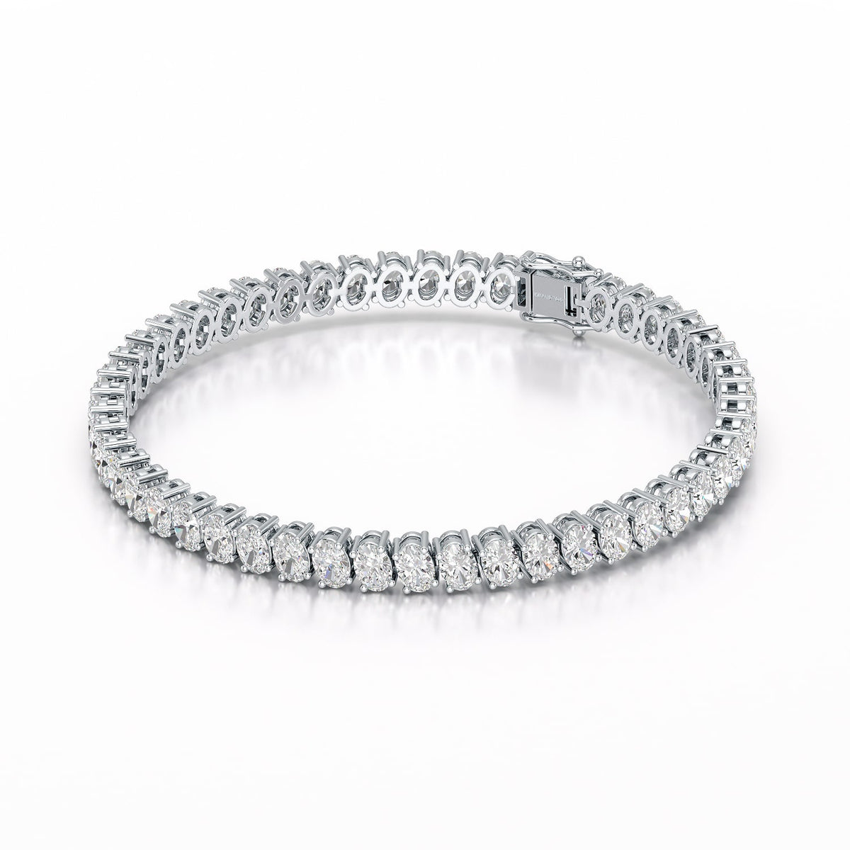 11.70 CT Oval Lab Grown Diamond Tennis Bracelet