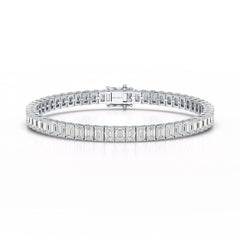 14.25 CT  Emerald Cut Tennis Lab Diamond Bracelet