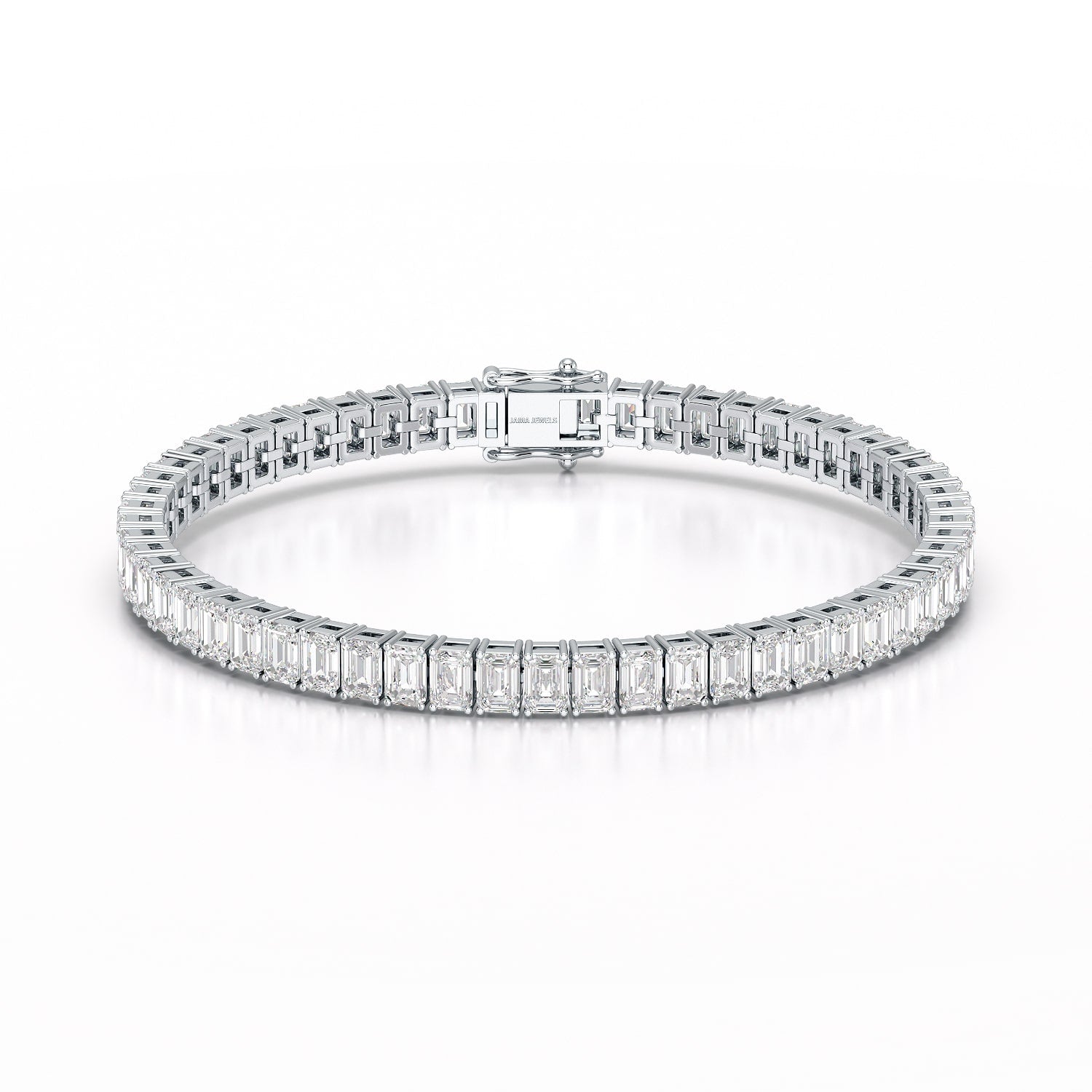 14.25 CT  Emerald Cut Tennis Lab Diamond Bracelet