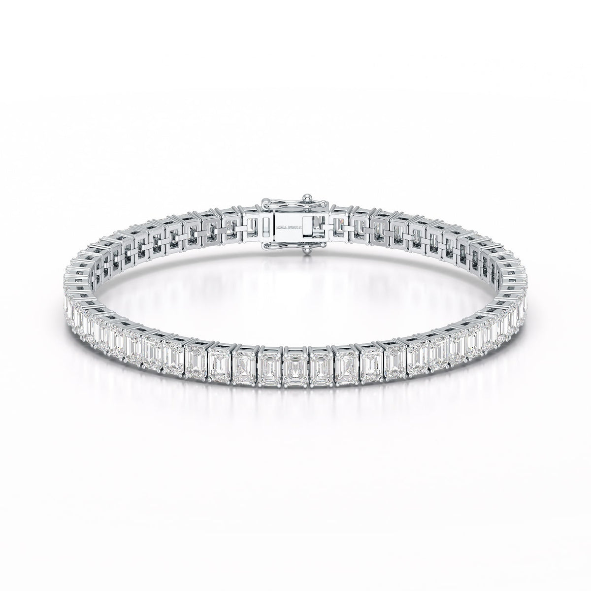 14.25 CT  Emerald Cut Tennis Lab Diamond Bracelet