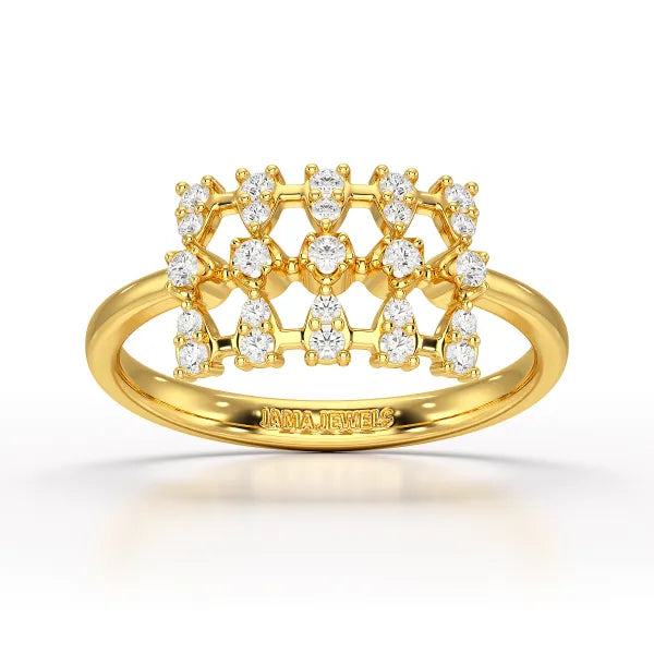 0.27 CT Round Shape Lab Grown Diamond Wedding Ring - Jama Jewels 