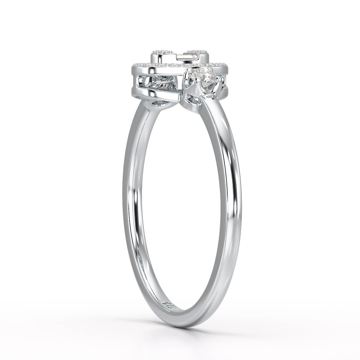 0.27 CT Baguette Shape Lab Grown Diamond Ring