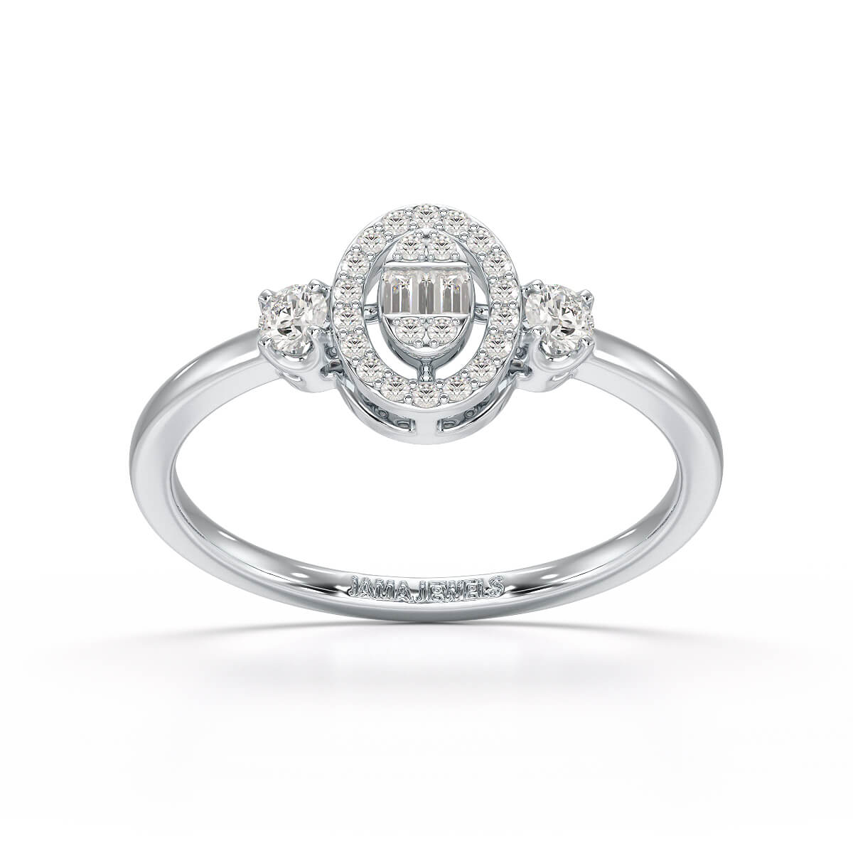 0.27 CT Baguette Shape Lab Grown Diamond Ring