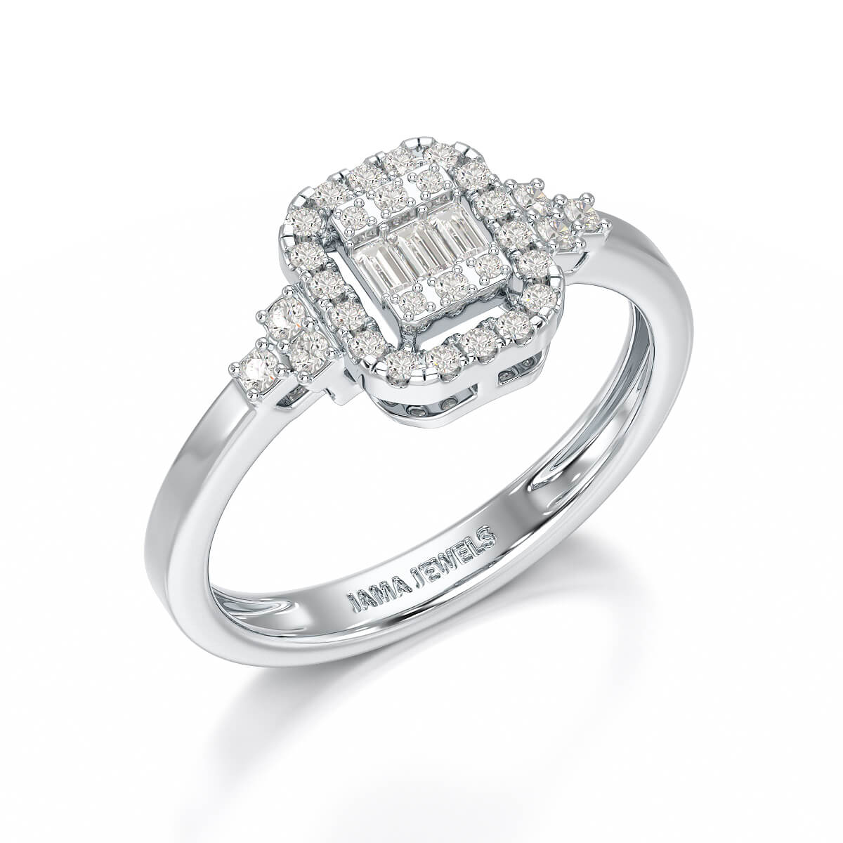 0.46 CT Baguette Lab Diamond Ring