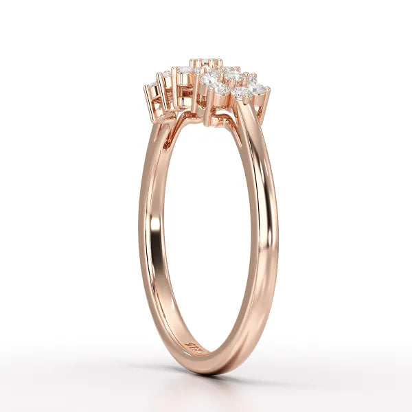 0.33 CT Simple Round Cut Lab Diamond Engagement Ring - Jama Jewels 