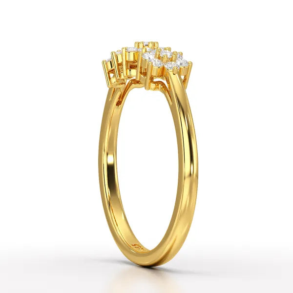 0.33 CT Simple Round Cut Lab Diamond Engagement Ring - Jama Jewels 