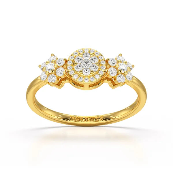 0.35 CT Round Cut Lab Diamond Engagement Ring