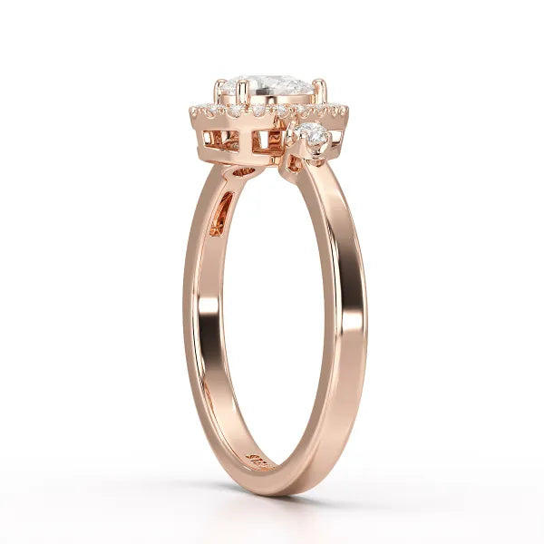 0.43 CT Pear Cut Lab Diamond Ring