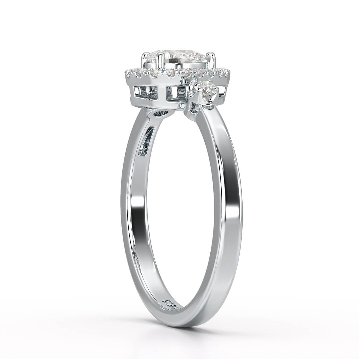 0.43 CT Pear Cut Lab Diamond Ring