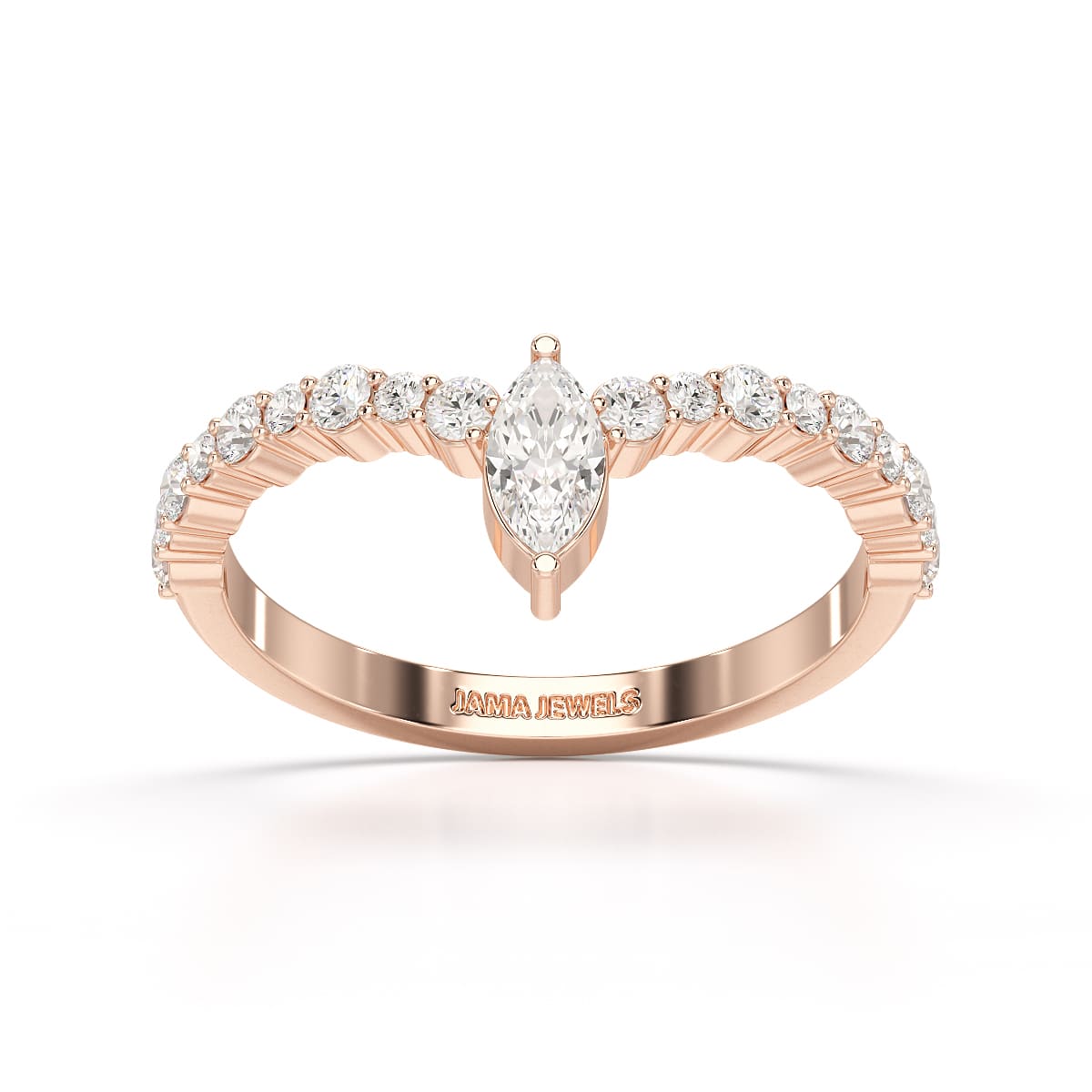 0.44 CT Marquise Cut Lab Diamond Ring