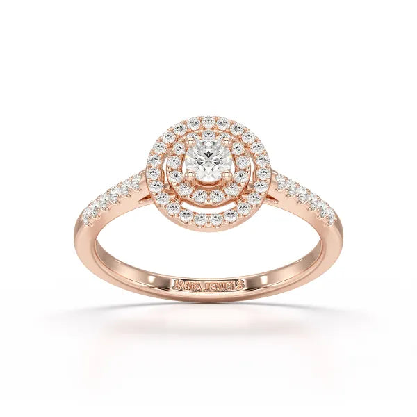 0.46 CT Halo Lab Diamond Engagement Ring