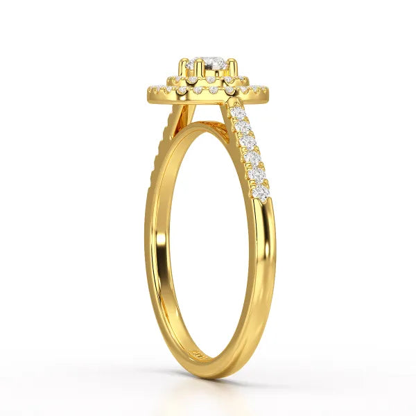 0.46 CT Halo Lab Diamond Engagement Ring
