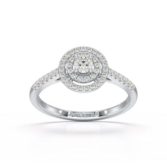 0.46 CT Halo Lab Diamond Engagement Ring