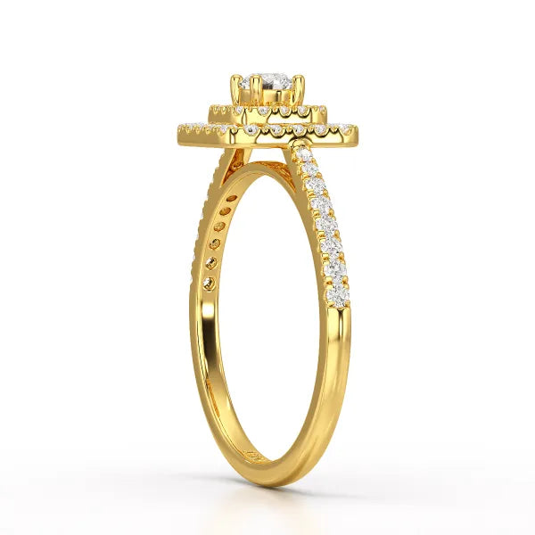 0.49 Carat Lab Diamond Round Cluster Ring