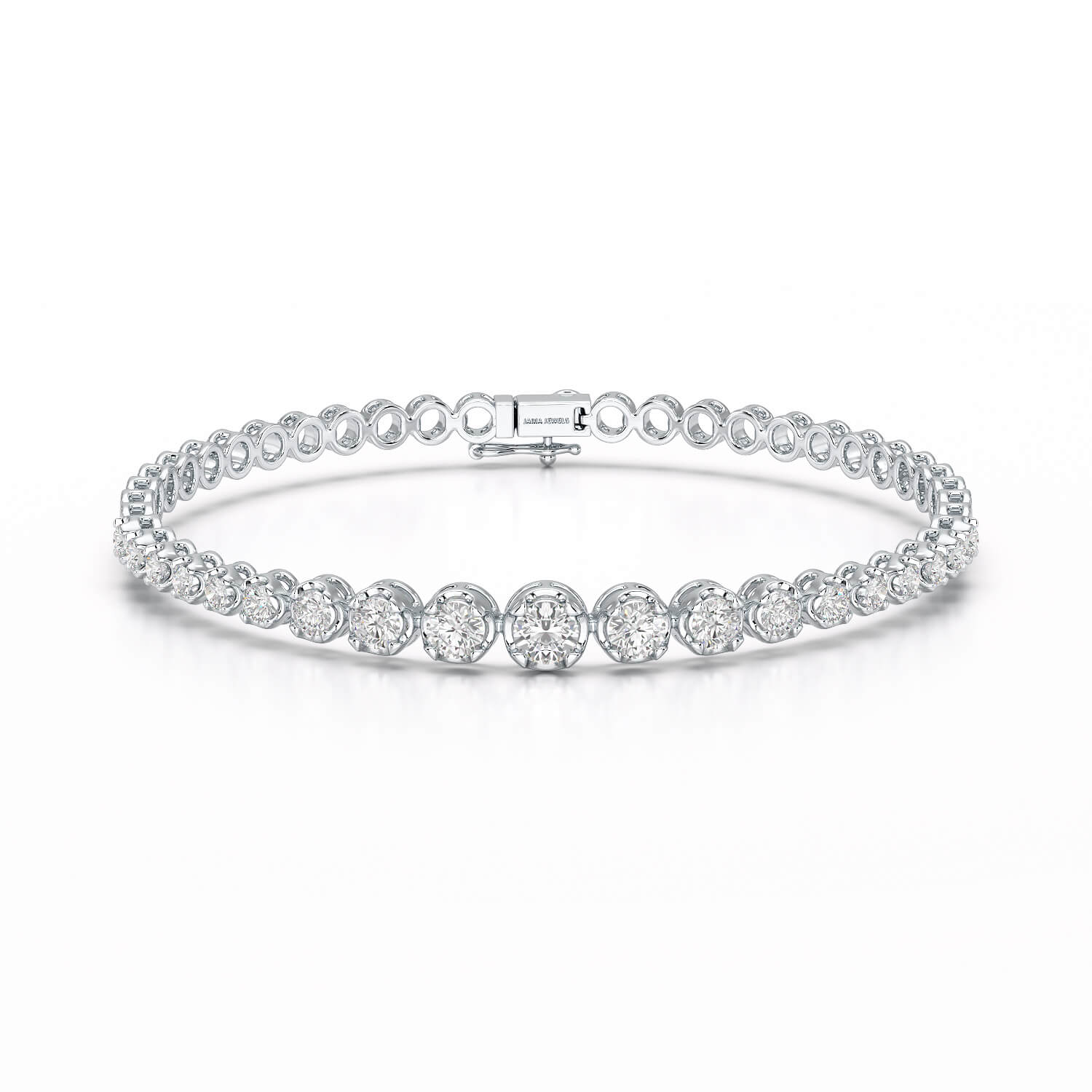 2.84 CT Round Cut Lab Diamond Tennis Bracelet