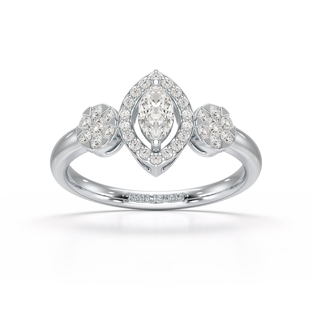 Marquise Cut 0.5 CT Lab Grown Diamond Ring