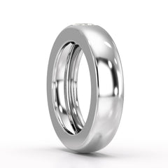 0.5 CT Oval Lab Diamond Simple Wedding Band