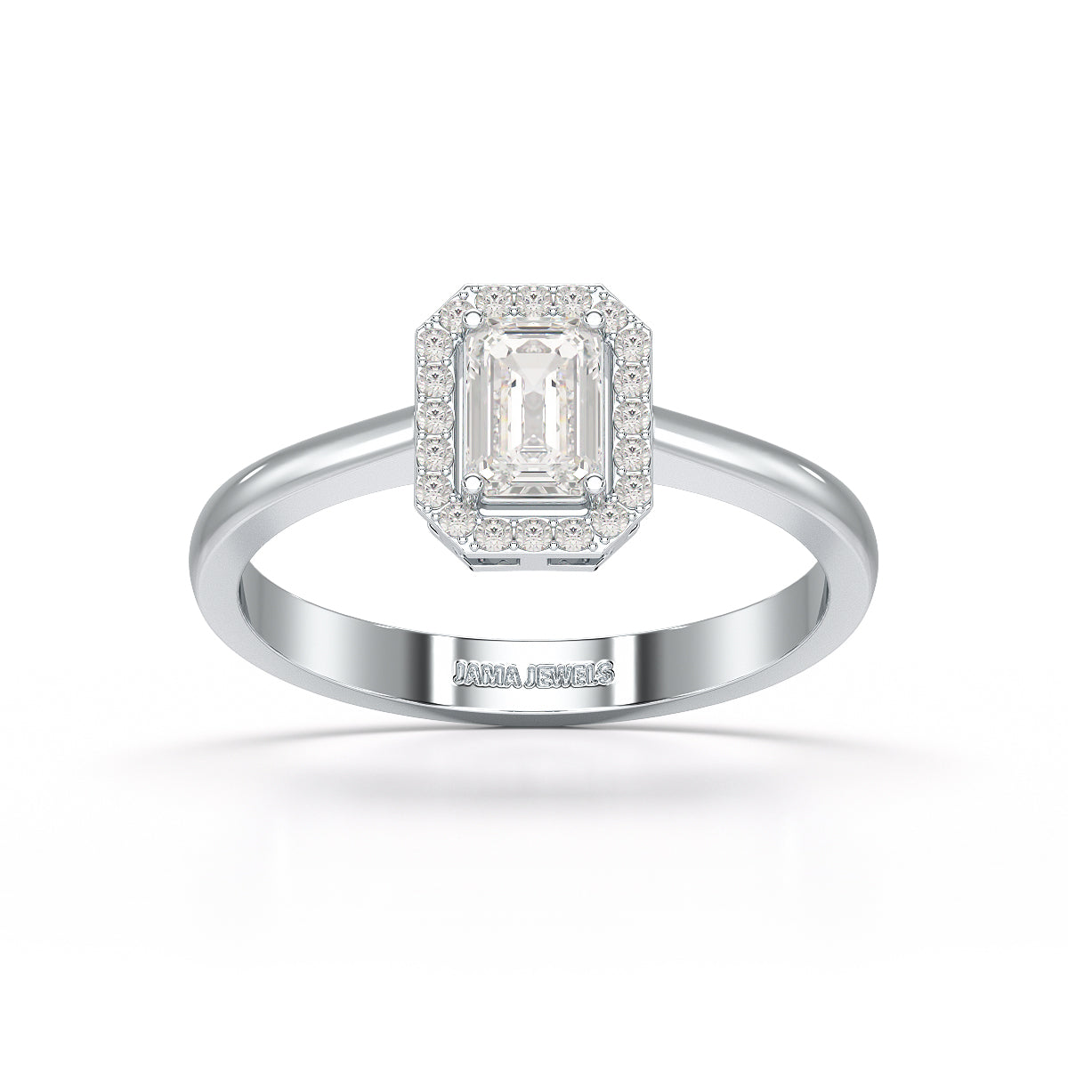 0.6 CT Simple Emerald Cut Lab Diamond Ring