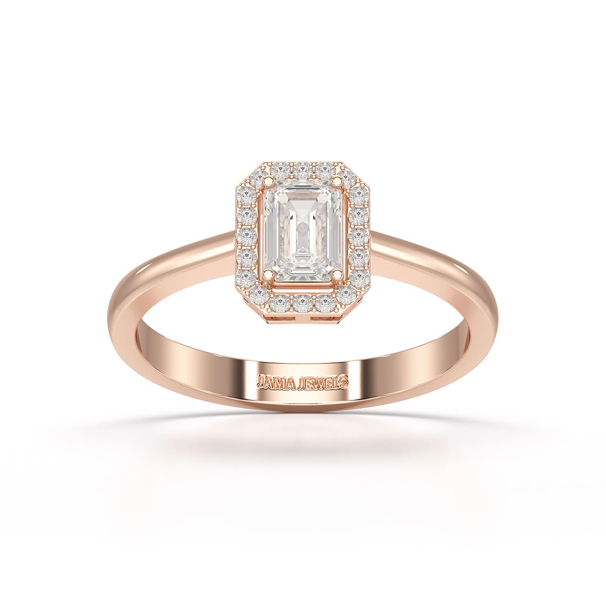 0.6 CT Simple Emerald Cut Lab Diamond Ring