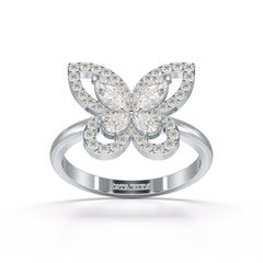 0.8 CT Classic Butterfly Lab Diamond Ring