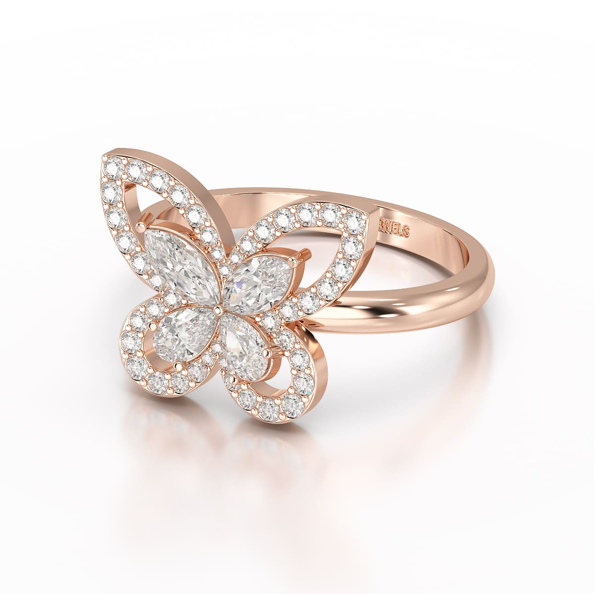 0.8 CT Classic Butterfly Lab Diamond Ring