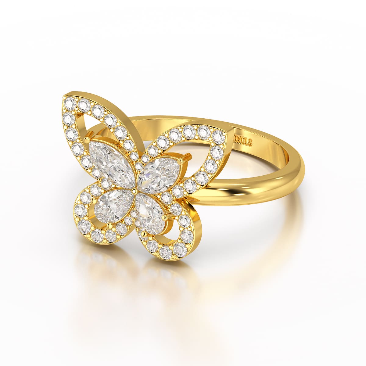 0.8 CT Classic Butterfly Lab Diamond Ring