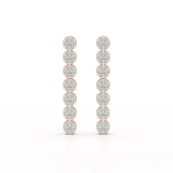 0.95 CT Dangle & Drop Lab Diamond Earrings - Jama Jewels 