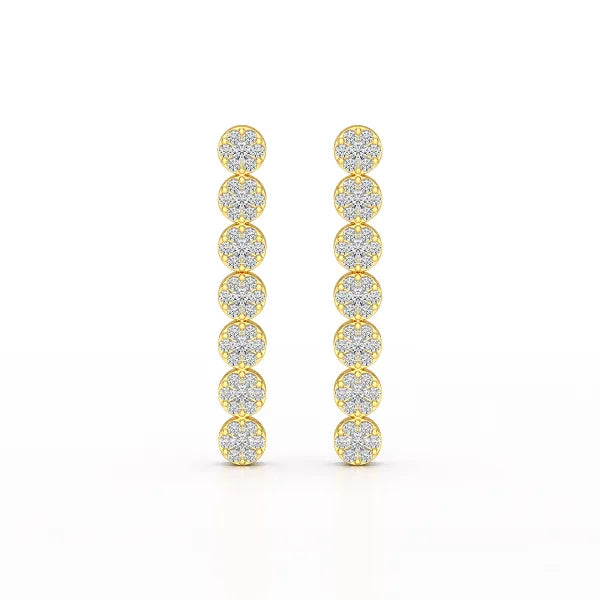 0.95 CT Dangle & Drop Lab Diamond Earrings - Jama Jewels 