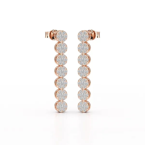 0.95 CT Dangle & Drop Lab Diamond Earrings - Jama Jewels 