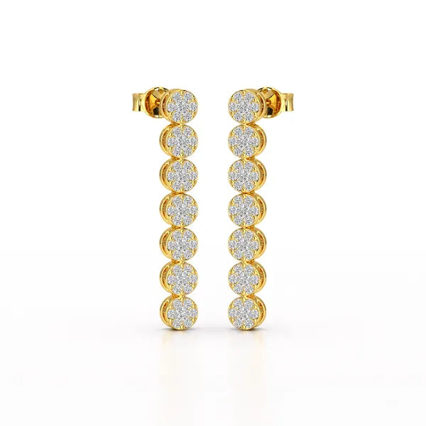 0.95 CT Dangle & Drop Lab Diamond Earrings - Jama Jewels 