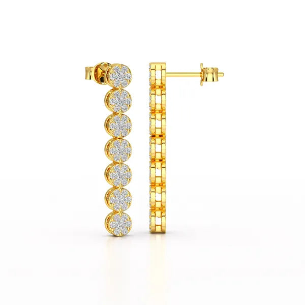 0.95 CT Dangle & Drop Lab Diamond Earrings - Jama Jewels 