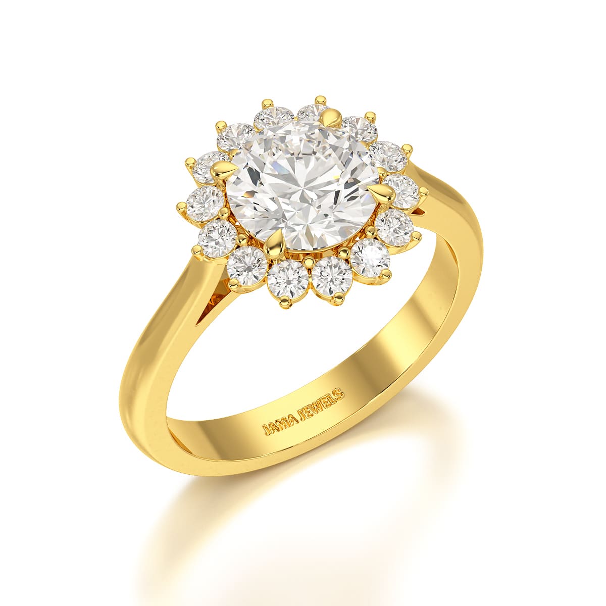 3.97 CT Lab Diamond Halo Ring