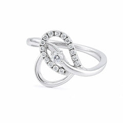 0.20 CT Elegant Lab Diamond Ring with Round Diamonds (Ready for Delivery)