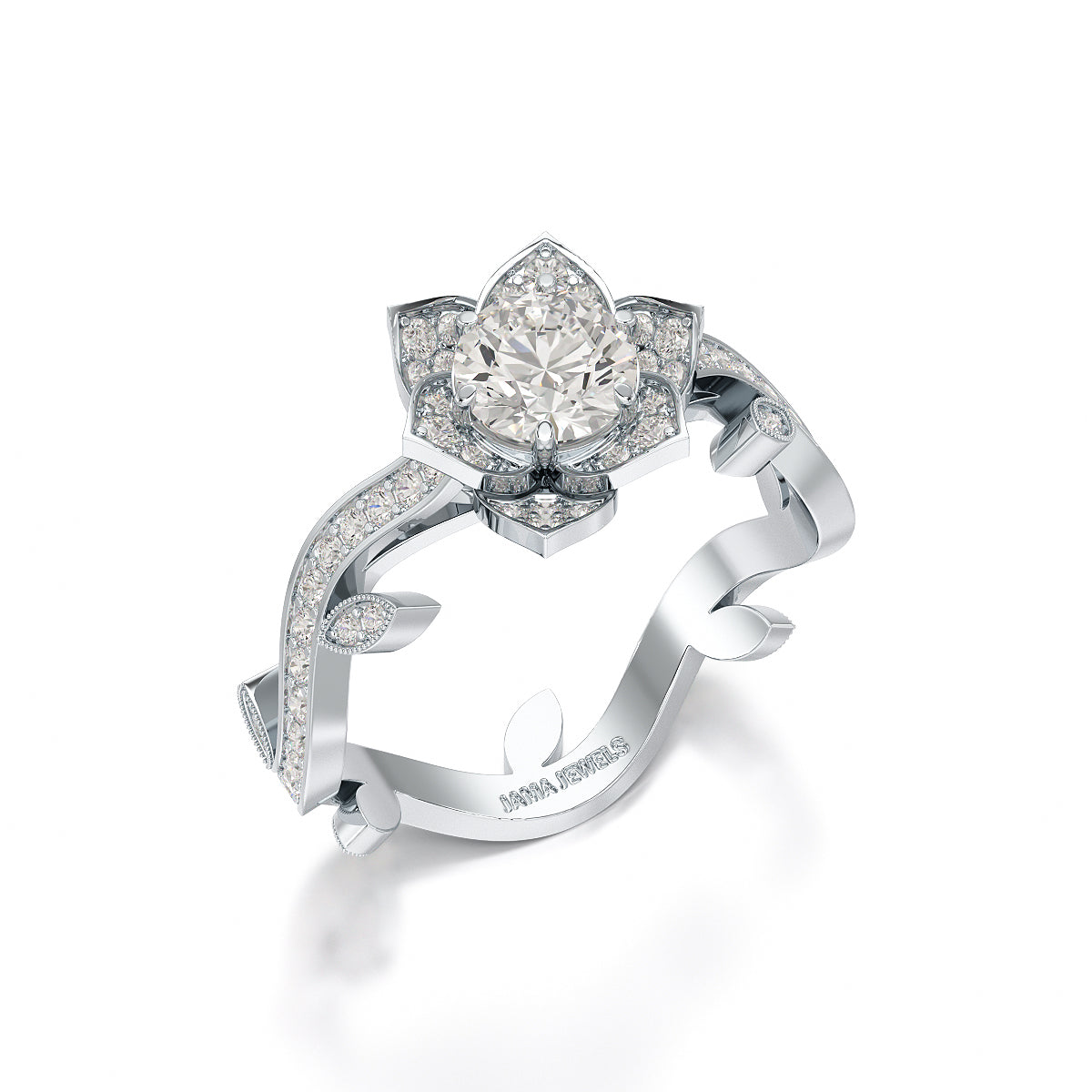 1.16 CT Flower Cut Round Lab Diamond Ring