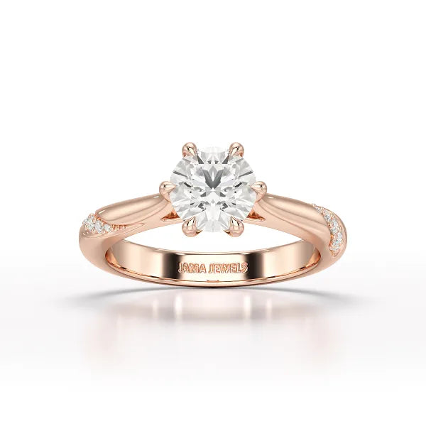 1.16 CT Round Lab Diamond Solitaire Ring - Jama Jewels 