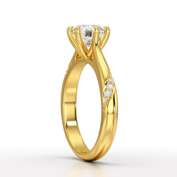 1.16 CT Round Lab Diamond Solitaire Ring - Jama Jewels 