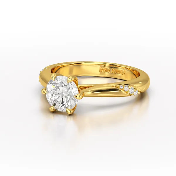 1.16 CT Round Lab Diamond Solitaire Ring - Jama Jewels 