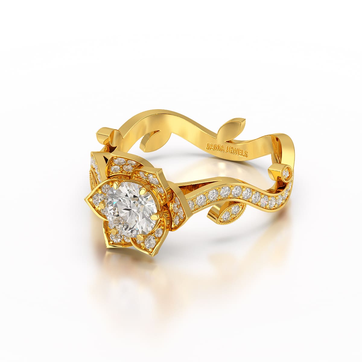 1.16 CT Flower Cut Round Lab Diamond Ring