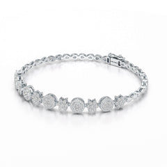 1.26 CT Lab Diamond Flower Shape Bracelet