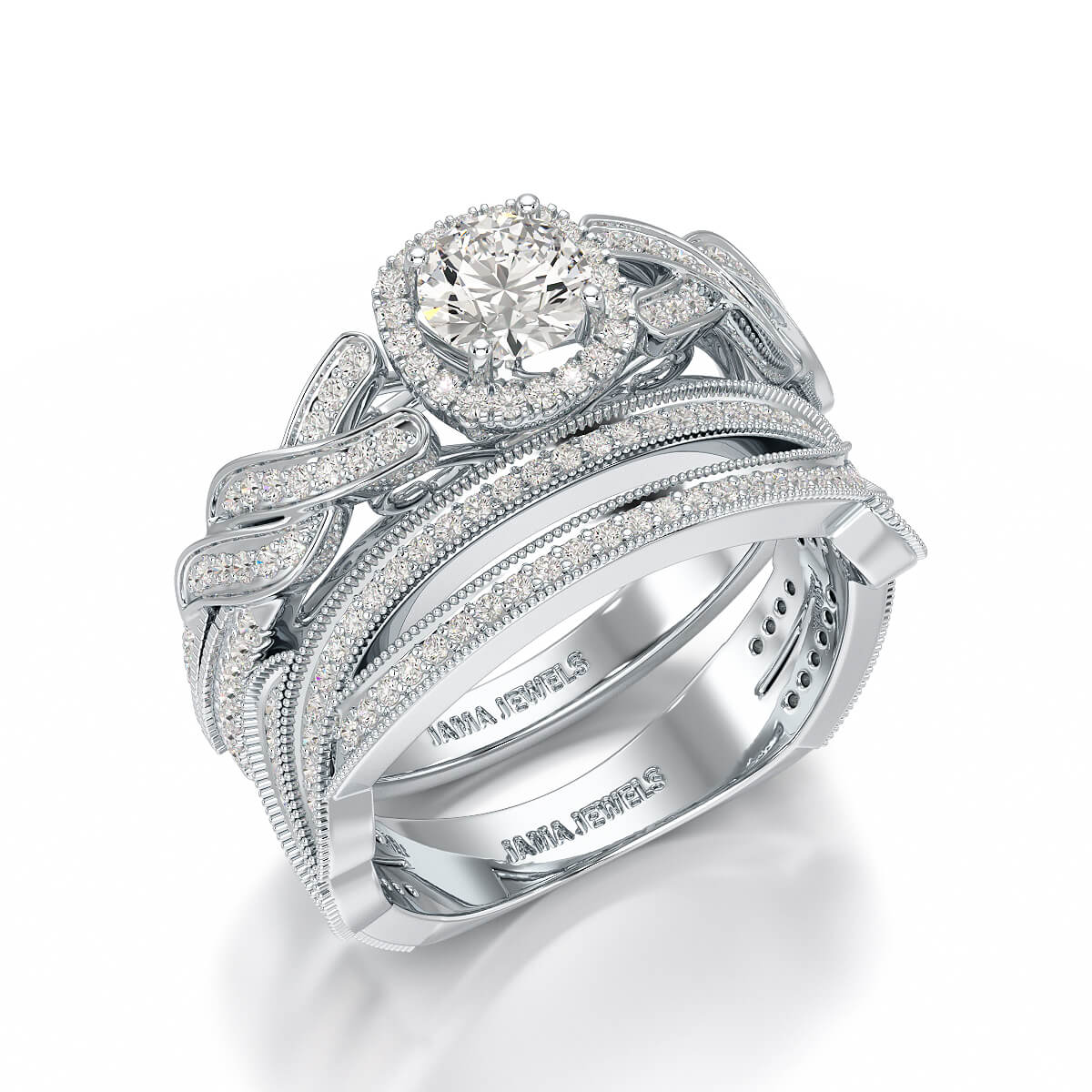 1.27 CT Twisted Lab Grown Diamond Engagement Ring