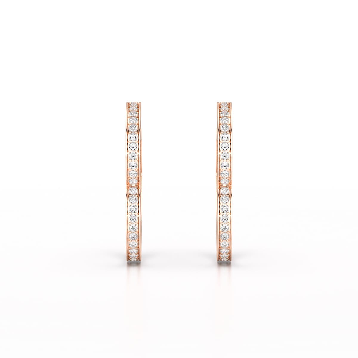 1.38 CT Lab Diamond Heart Shaped Hoop earring