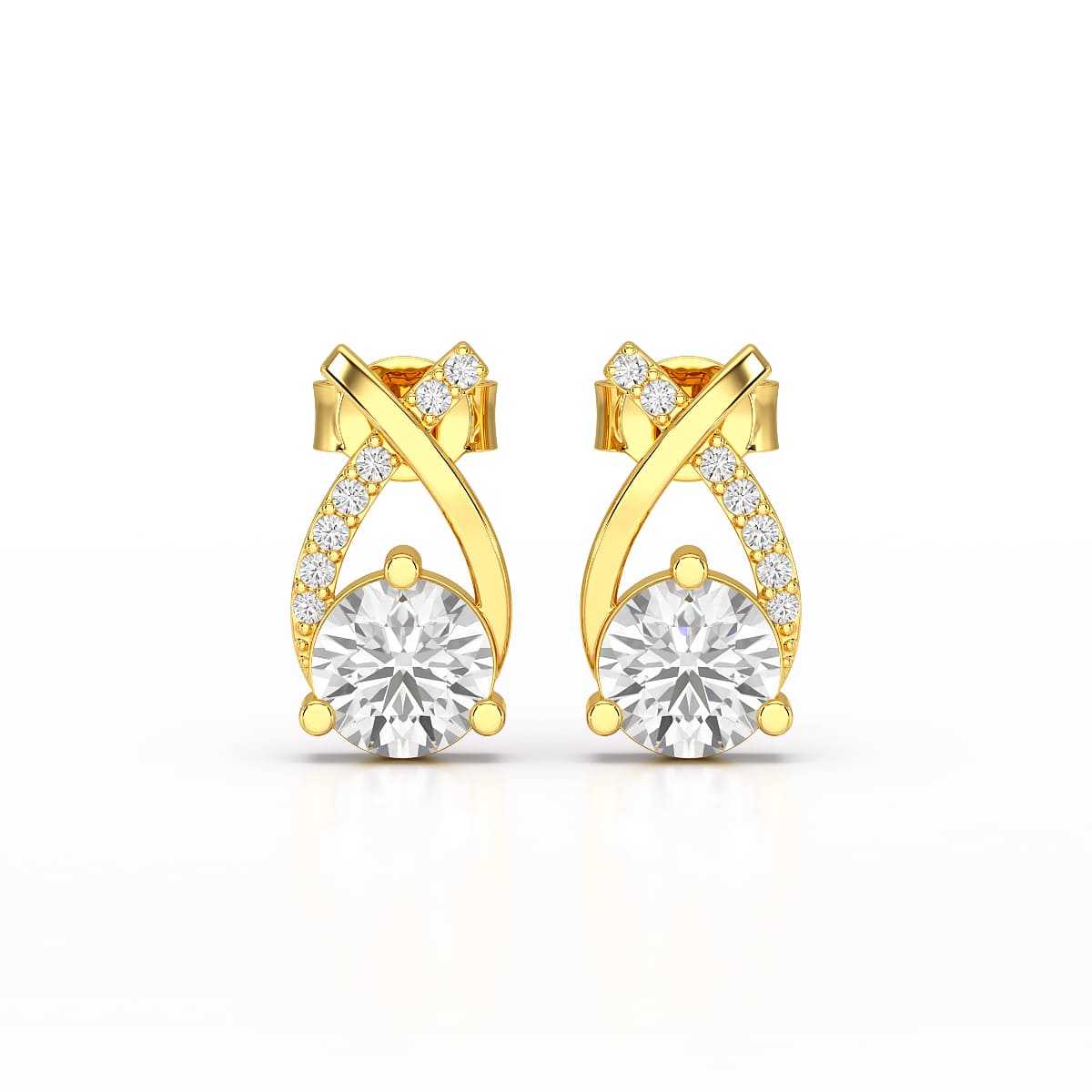 1.38 CT Lab Diamond Stud Earrings