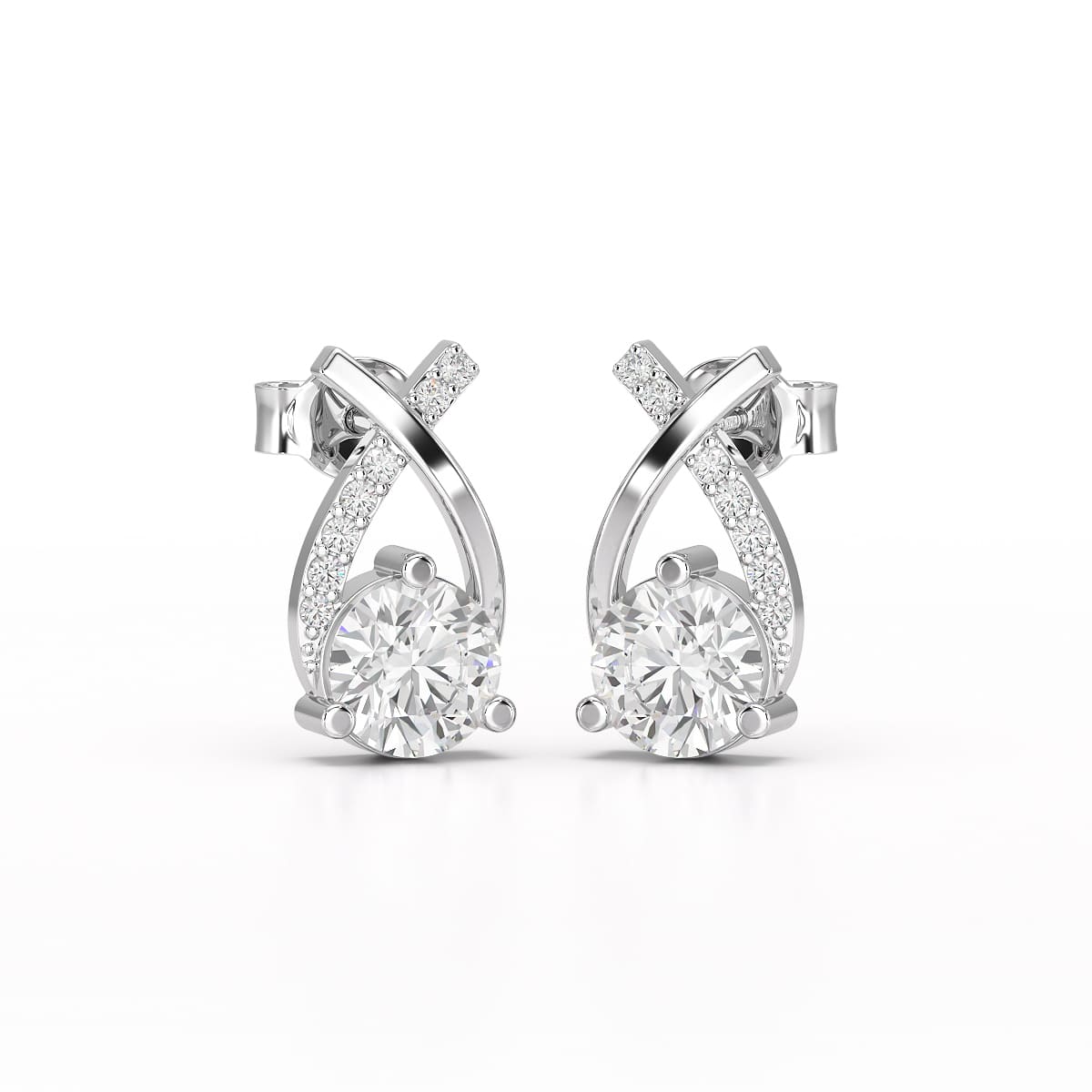 1.38 CT Lab Diamond Stud Earrings