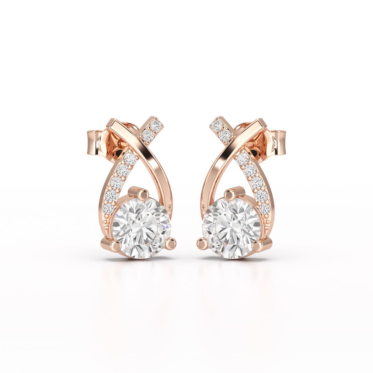 1.38 CT Lab Diamond Stud Earrings