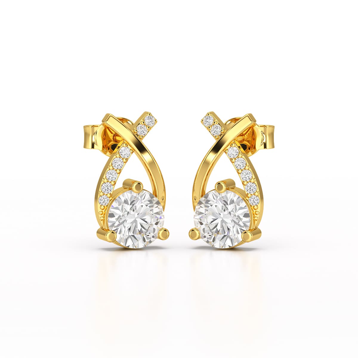 1.38 CT Lab Diamond Stud Earrings