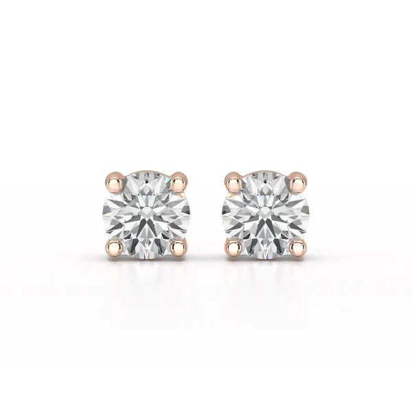 1.38 CT Single Diamond Stud Earrings - Jama Jewels 